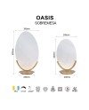 OASIS * SOBREMESA LED 12W ORO - PEQUEÑA